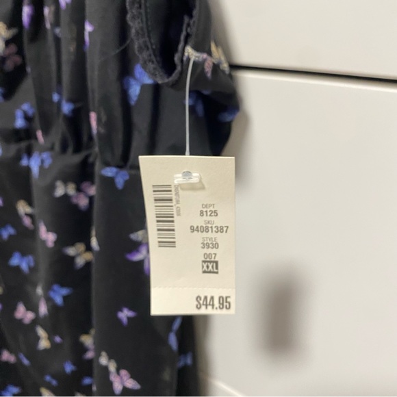 Aeropostale Butterfly Print Scoop-Neck Mesh Slip Dress - Picture 8 of 8